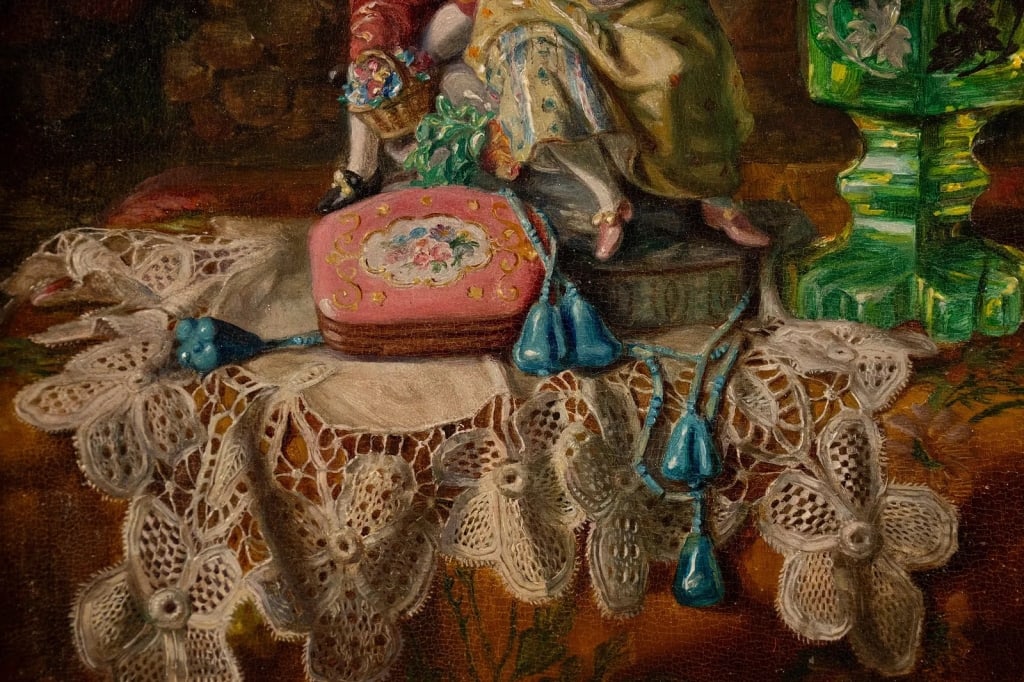 LEA REINHART, STILL LIFE, OIL ON BOARD - 8