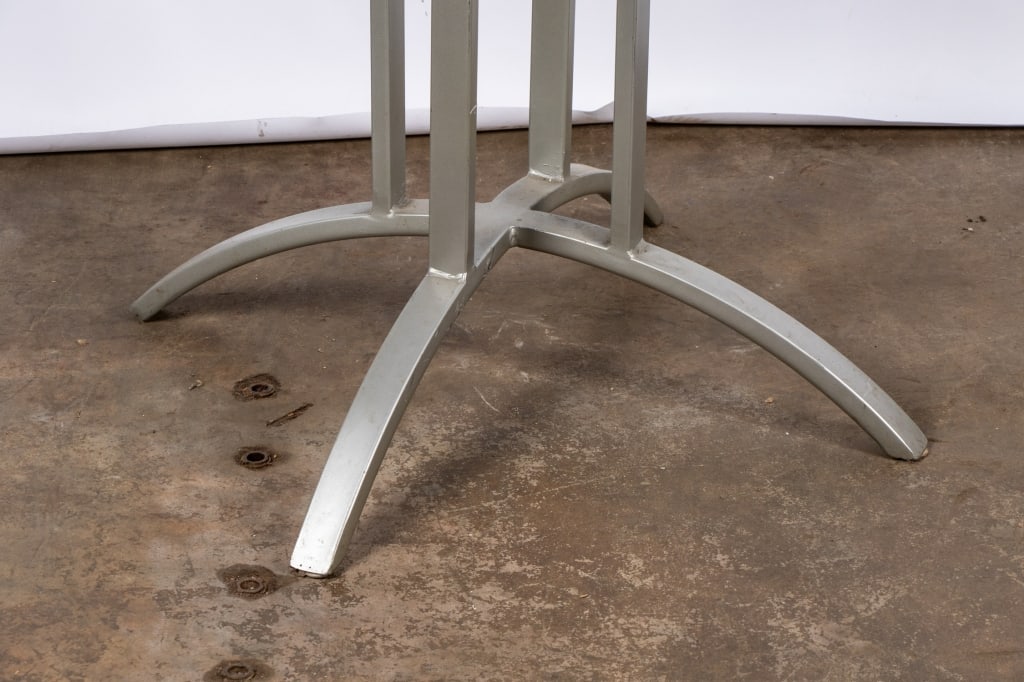 MODERN GLASS & METAL BREAKFAST TABLE - 3