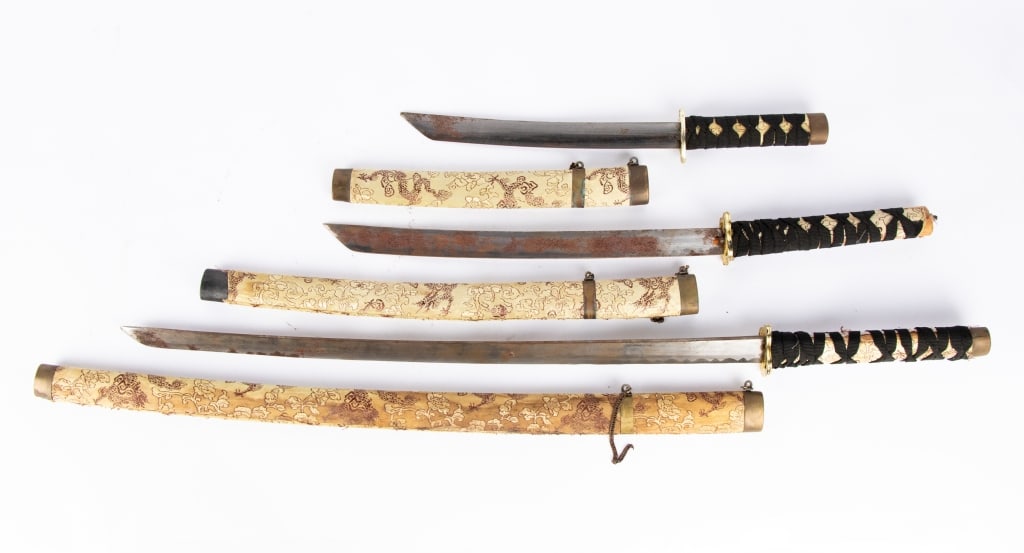THREE ASIAN PROP SWORDS - 3