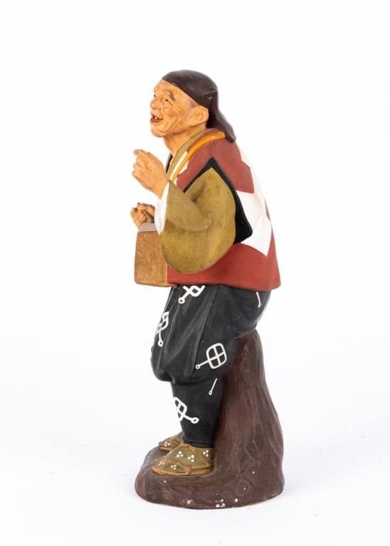 JAPANESE HAKATA CERAMIC FIGURINE - 6