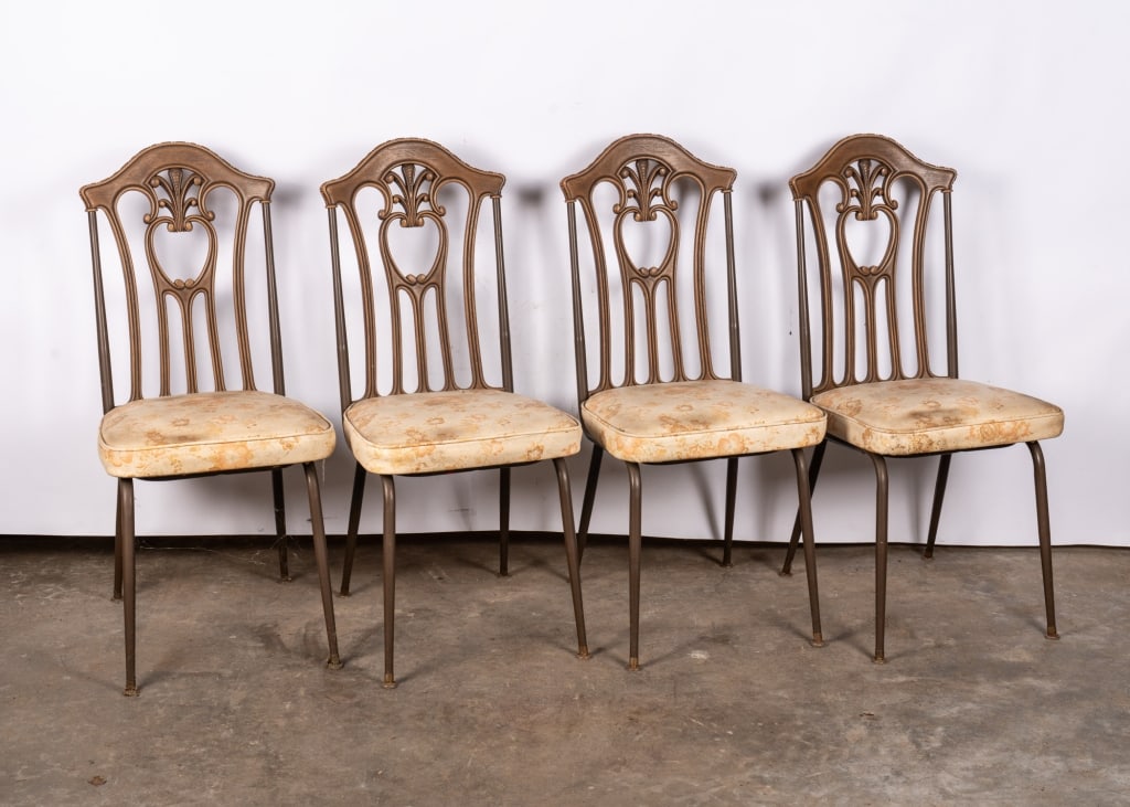 HOWELL ART NOUVEAU STYLE TABLE & 4 CHAIRS - 5