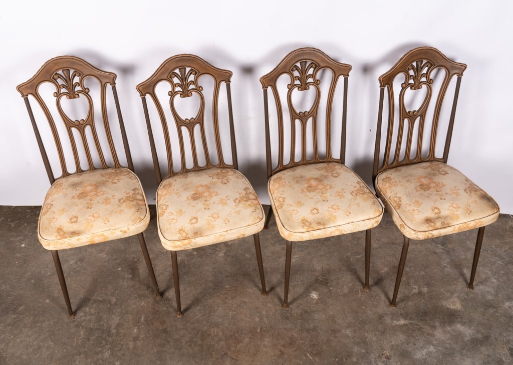 HOWELL ART NOUVEAU STYLE TABLE & 4 CHAIRS - 6