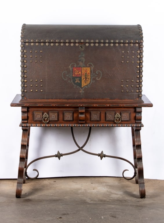 SPANISH REVIVAL FLIP FRONT DESK CABINET - 2