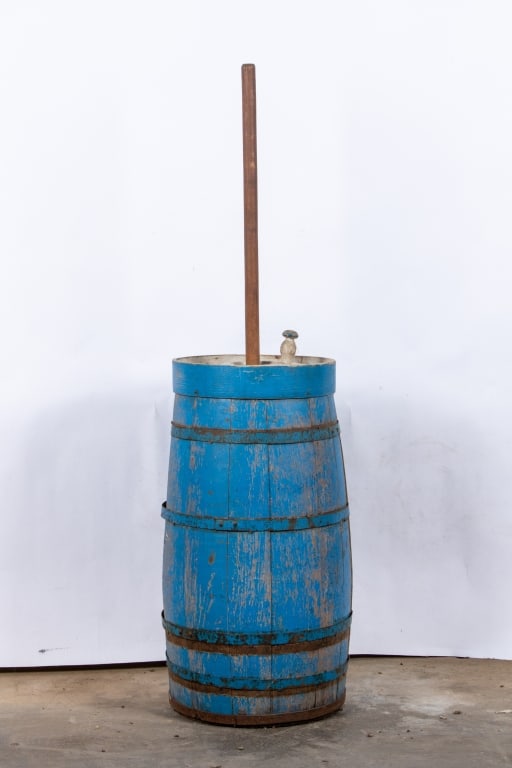 VINTAGE WOODEN BUTTER CHURN - 3