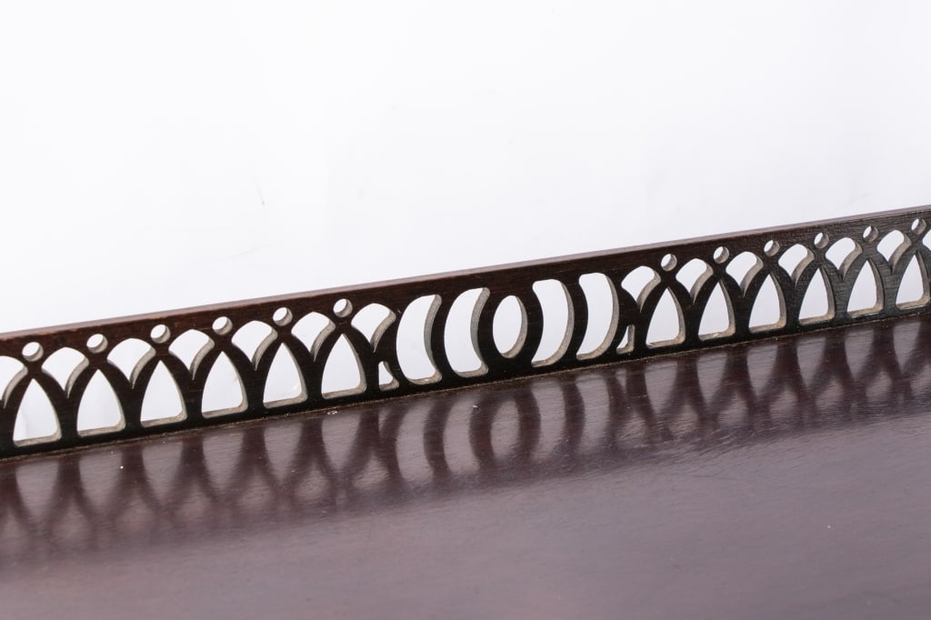 MAHOGANY CONSOLE WITH GALLERY - 4