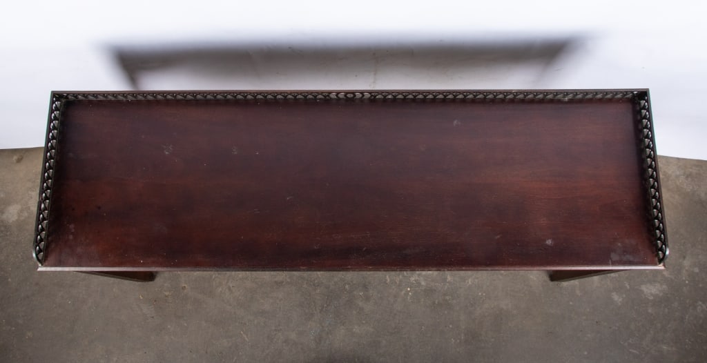 MAHOGANY CONSOLE WITH GALLERY - 5