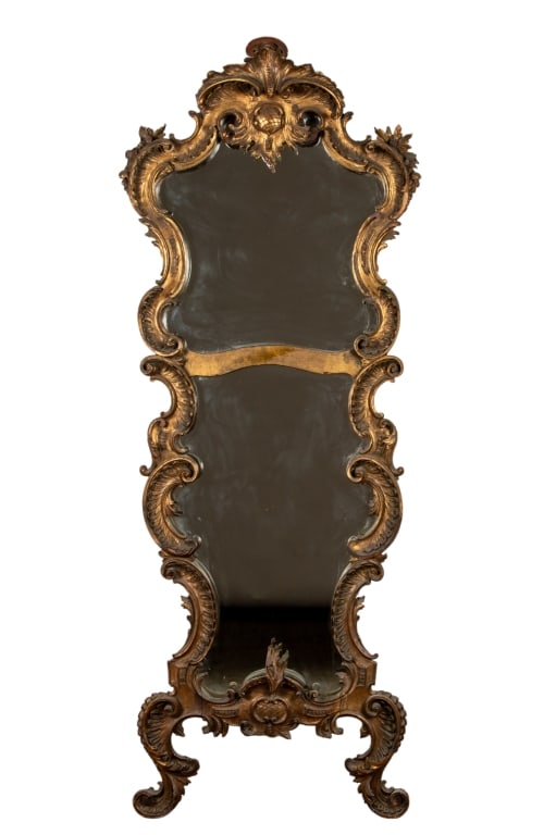 ITALIAN BAROQUE PIER STYLE CARVED MIRROR (1 of 11)