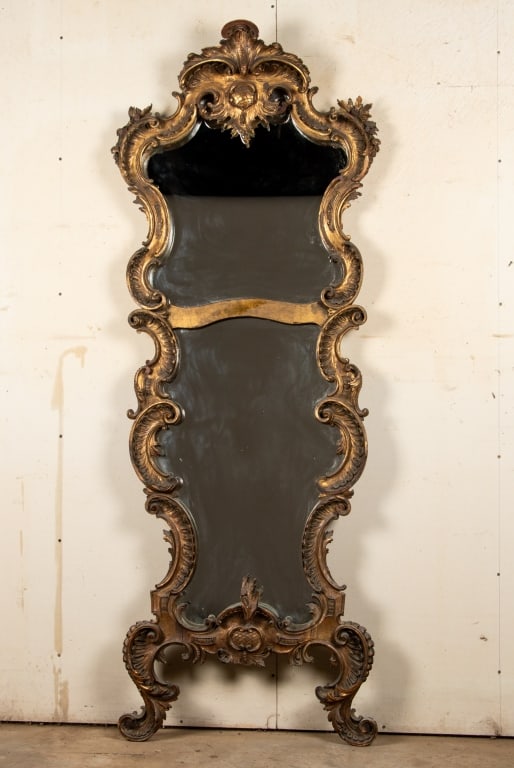 ITALIAN BAROQUE PIER STYLE CARVED MIRROR - 2