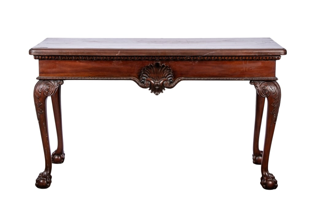 20TH C. CHIPPENDALE STYLE MAHOGANY CONSOLE TABLE (1 of 7)