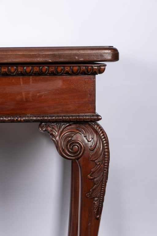 20TH C. CHIPPENDALE STYLE MAHOGANY CONSOLE TABLE - 2