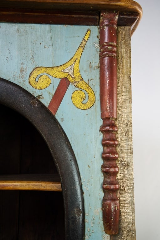 RICHARD DUNBRACK FOLK ART MIXED MEDIA CUPBOARD - 2