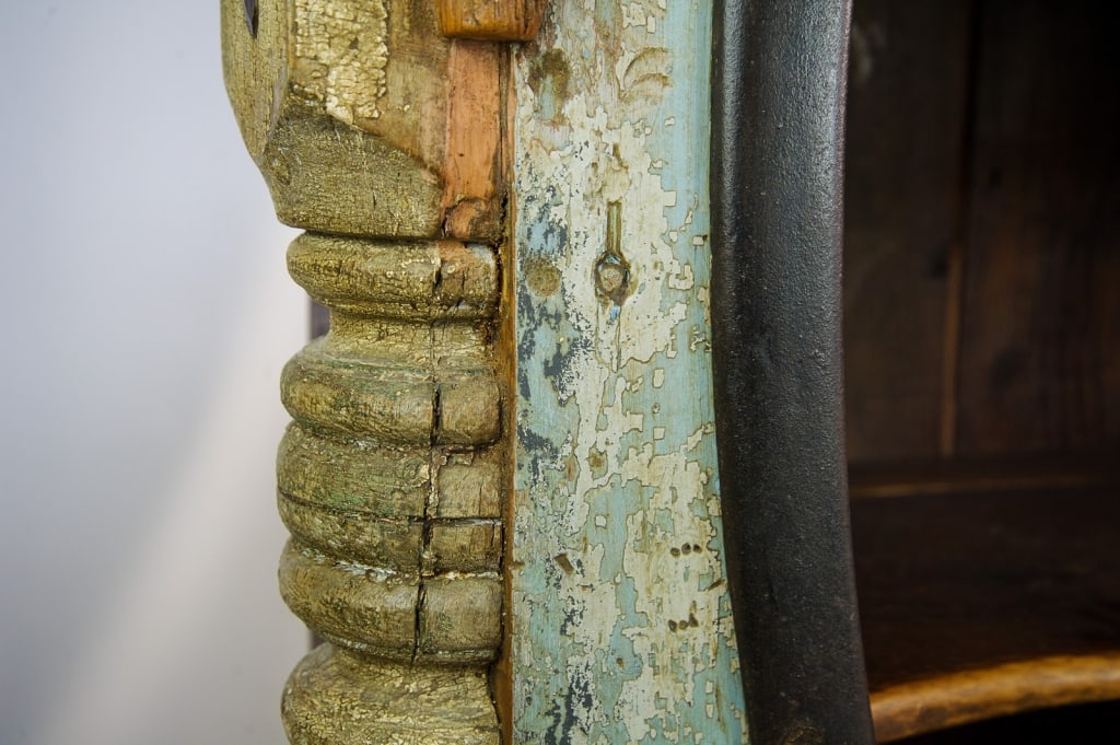 RICHARD DUNBRACK FOLK ART MIXED MEDIA CUPBOARD - 6