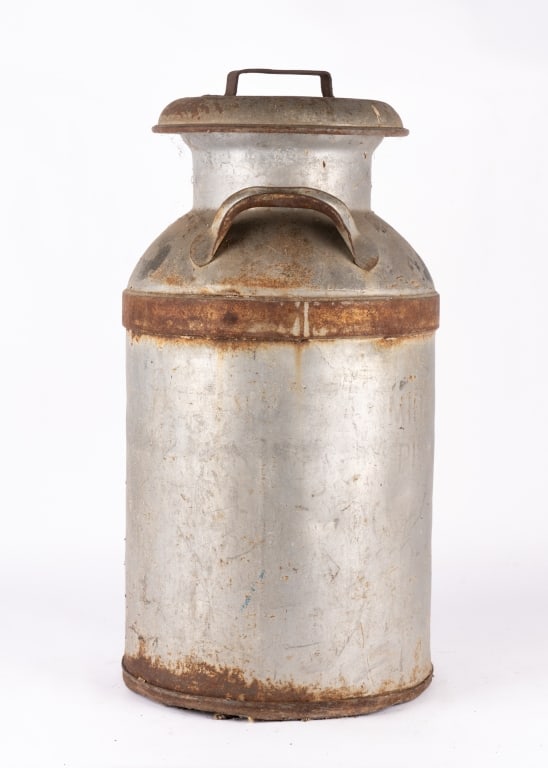 VINTAGE METAL MILK CAN - 4