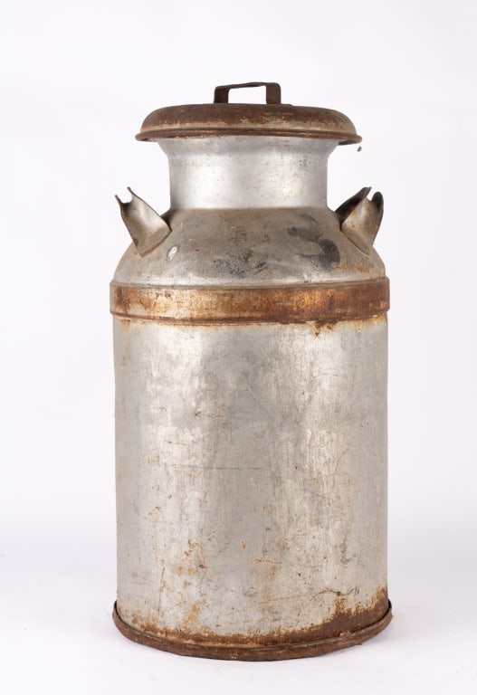 VINTAGE METAL MILK CAN - 5