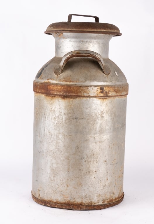 VINTAGE METAL MILK CAN - 6