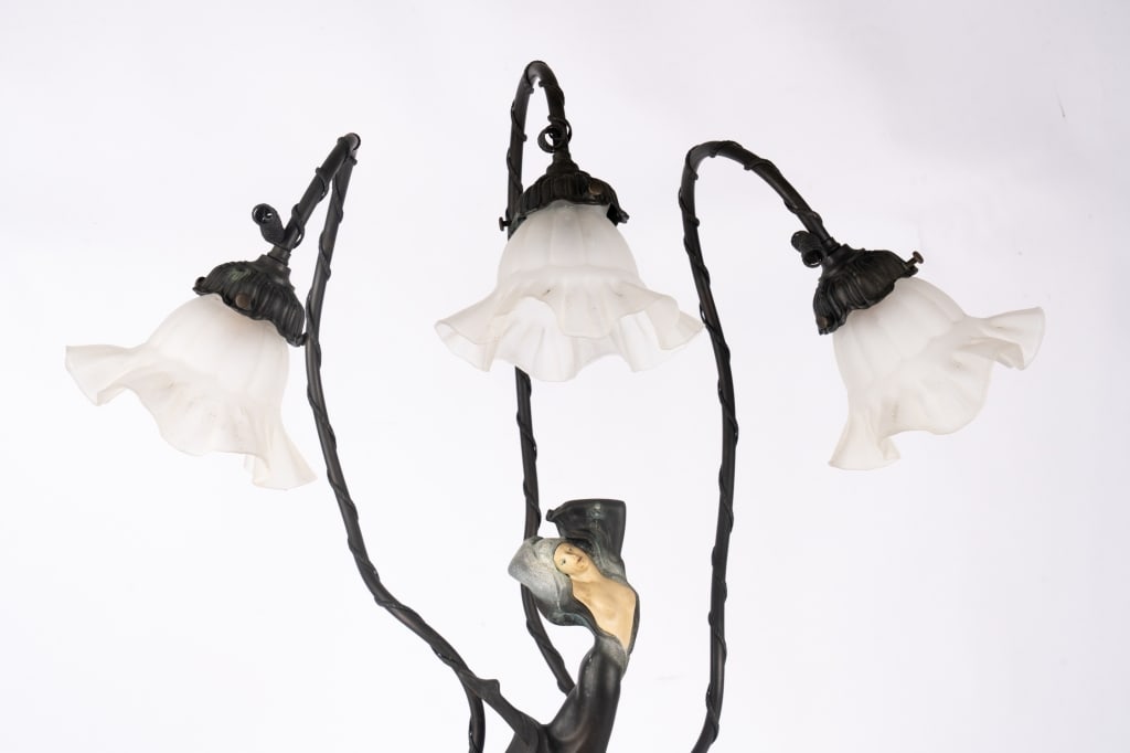 ART NOUVEAU STYLE FIGURAL LAMP - 4