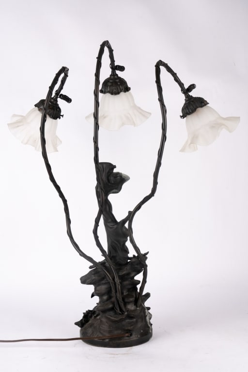 ART NOUVEAU STYLE FIGURAL LAMP - 5