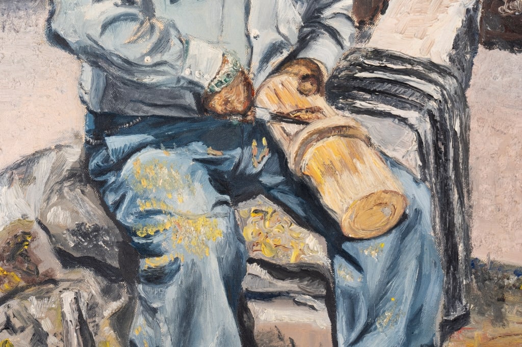 M. CATALO, PORTRAIT OF A MAN, OIL ON BOARD - 6