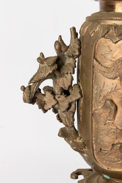 PAIR OF ASIAN BRASS TABLE LAMPS - 8