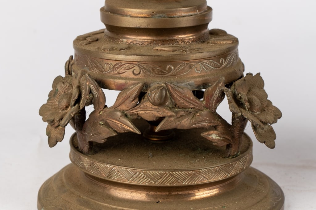 PAIR OF ASIAN BRASS TABLE LAMPS - 9