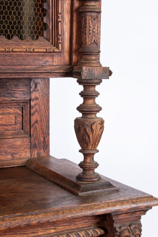 ANTIQUE RENAISSANCE REVIVAL CARVED BUFFET - 5