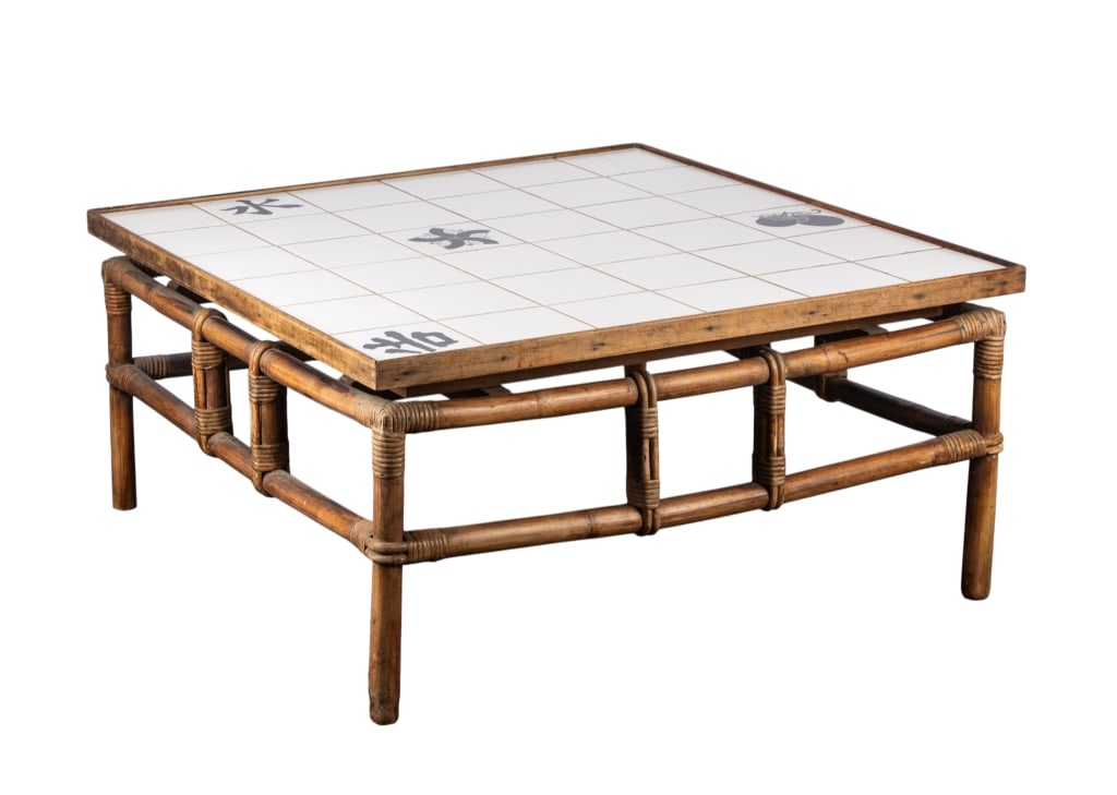 MID-CENTURY TILE TOP COFFEE TABLE (1 of 9)