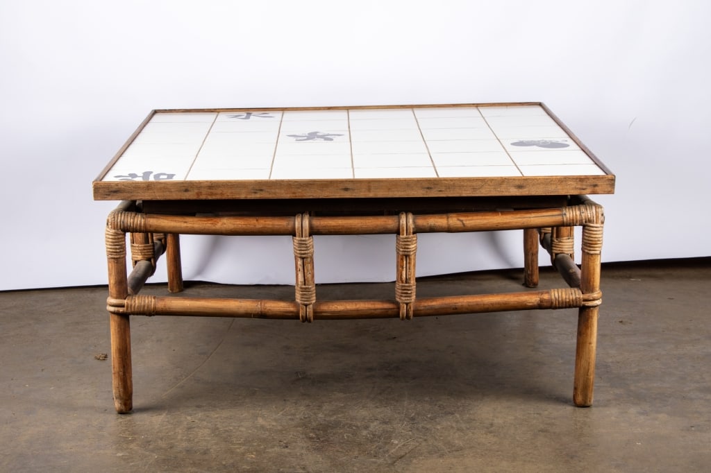 MID-CENTURY TILE TOP COFFEE TABLE - 2