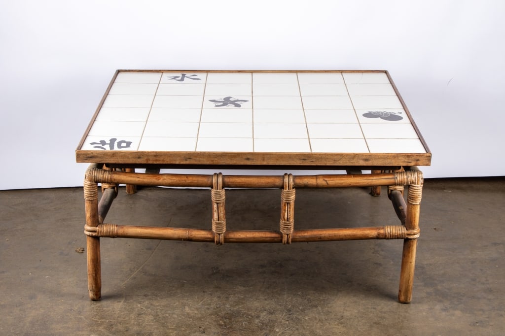 MID-CENTURY TILE TOP COFFEE TABLE - 3