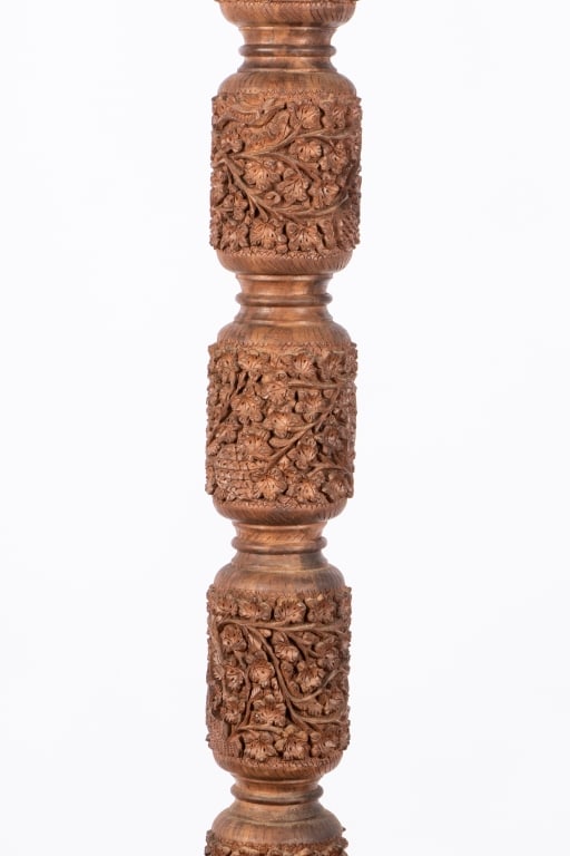 VINTAGE HAND-CARVED FLOOR LAMP - 3