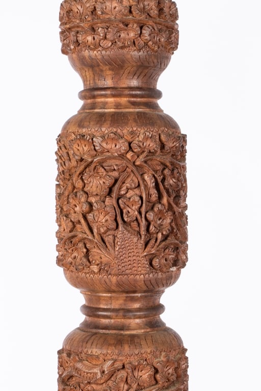 VINTAGE HAND-CARVED FLOOR LAMP - 5