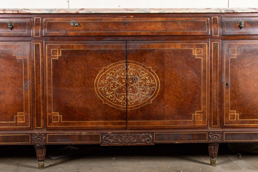LARGE ITALIAN MARBLE TOP SIDEBOARD - 2