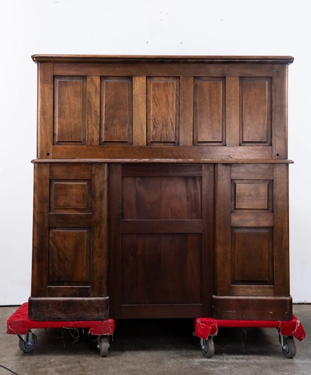 ENGLISH EDWARDIAN OAK ROLL TOP DESK - 13