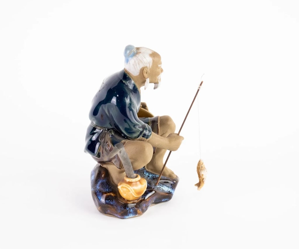 CHINESE FISHERMAN MUDMAN FIGURE - 2