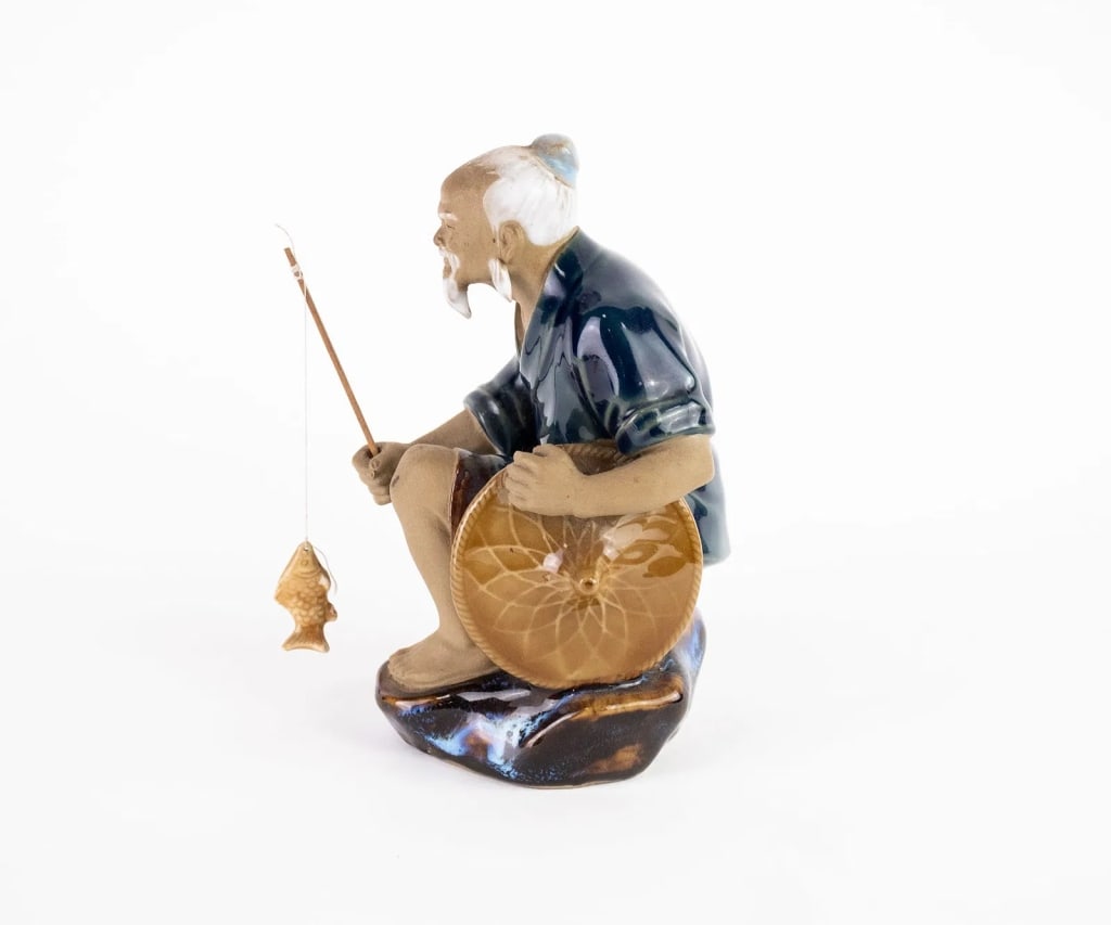 CHINESE FISHERMAN MUDMAN FIGURE - 4