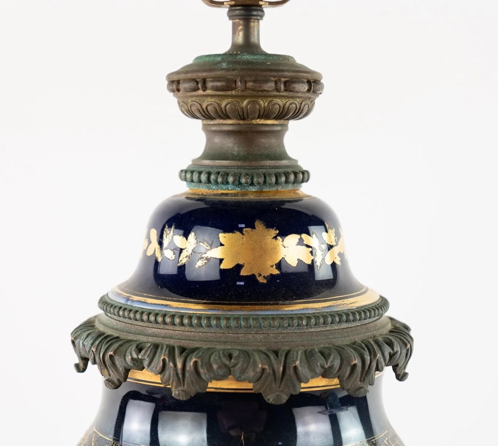 PAIR OF 19TH C. FRENCH PORCELAIN TABLE LAMPS - 8