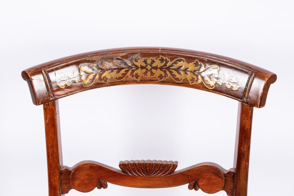 SET OF 6 REGENCY STYLE DINING CHAIRS - 5