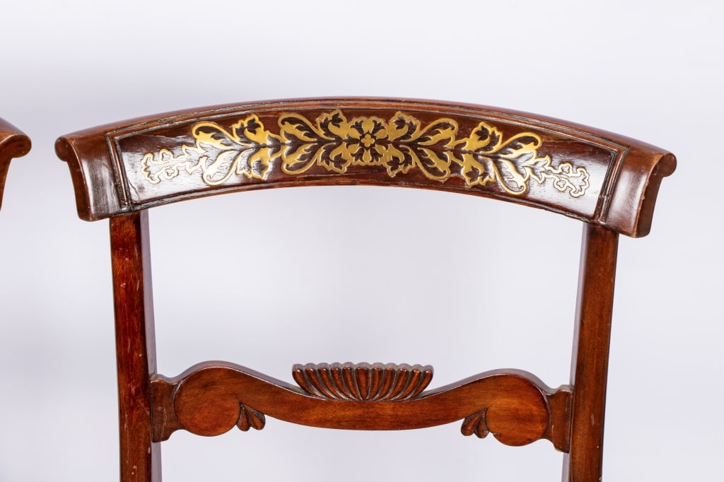 SET OF 6 REGENCY STYLE DINING CHAIRS - 8