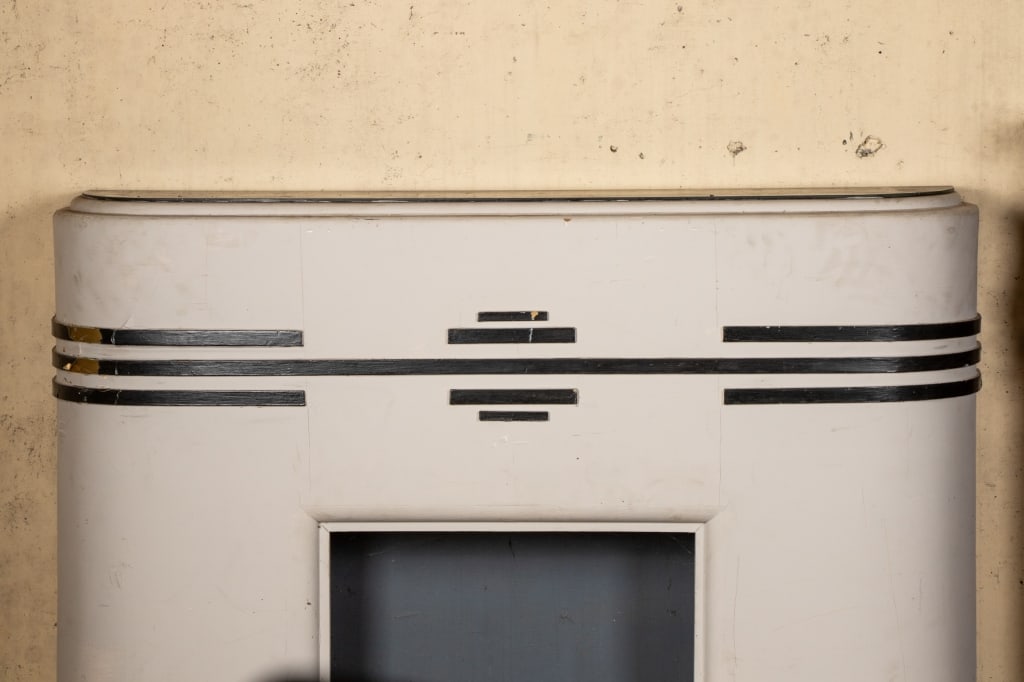 ART DECO STYLE FAUX FIREPLACE MANTLE - 2