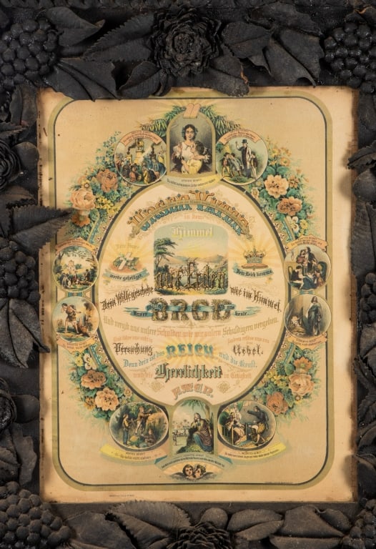 19TH C. GERMAN LORD?S PRAYER LITHOGRAPH - 3