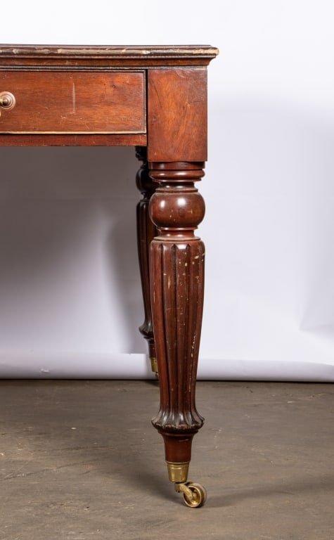 GEORGE III STYLE LEATHER TOP WRITING DESK - 3