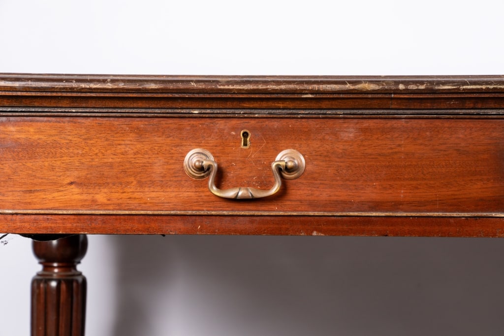 GEORGE III STYLE LEATHER TOP WRITING DESK - 5