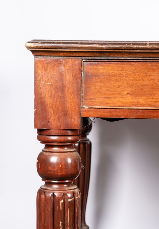 GEORGE III STYLE LEATHER TOP WRITING DESK - 6