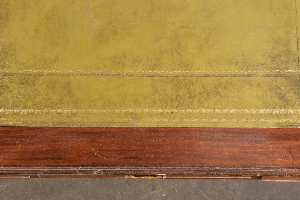 GEORGE III STYLE LEATHER TOP WRITING DESK - 8