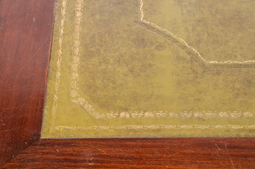 GEORGE III STYLE LEATHER TOP WRITING DESK - 9