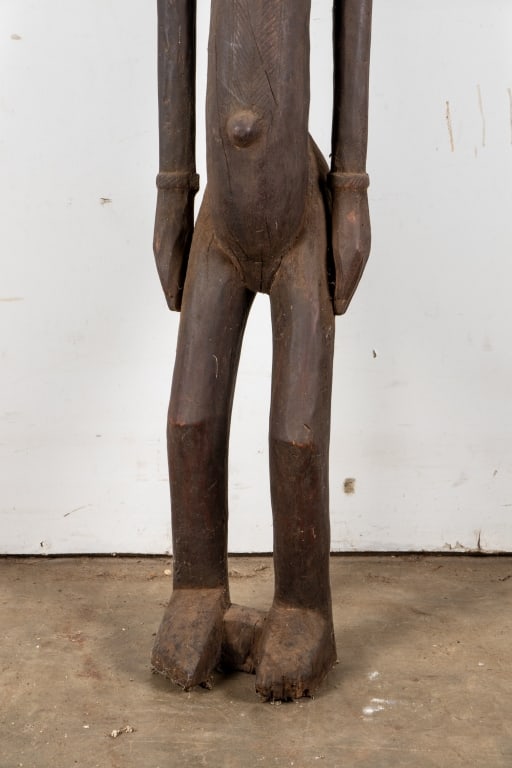 AFRICAN TRIBAL WOOD FEMALE SCULPTURE - 3