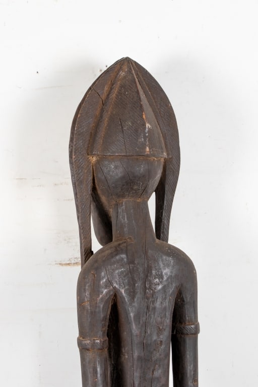 AFRICAN TRIBAL WOOD FEMALE SCULPTURE - 6