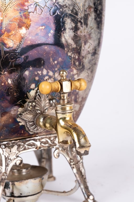 MERIDEN B. COMPANY SILVERPLATE SAMOVAR - 5