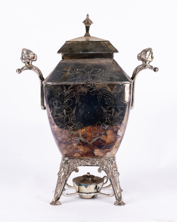 MERIDEN B. COMPANY SILVERPLATE SAMOVAR - 6