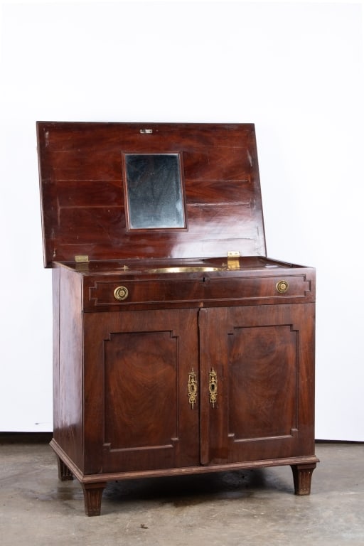 VICTORIAN MAHOGANY LIFT TOP WASHSTAND - 3