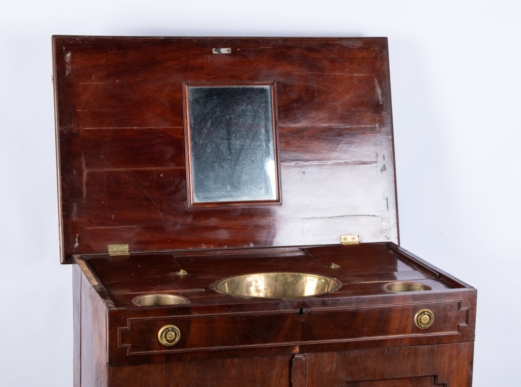 VICTORIAN MAHOGANY LIFT TOP WASHSTAND - 4